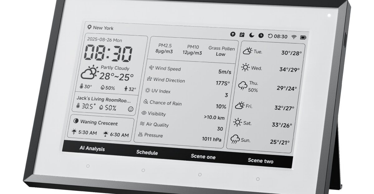 SwitchBot’s new E Ink display seems great for weather nerds