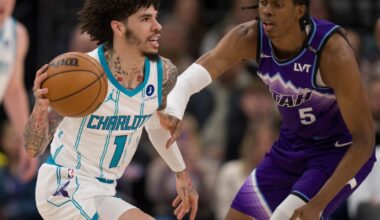 Hornets build a 47-point lead in the 1st half and rout the Jazz 150-95