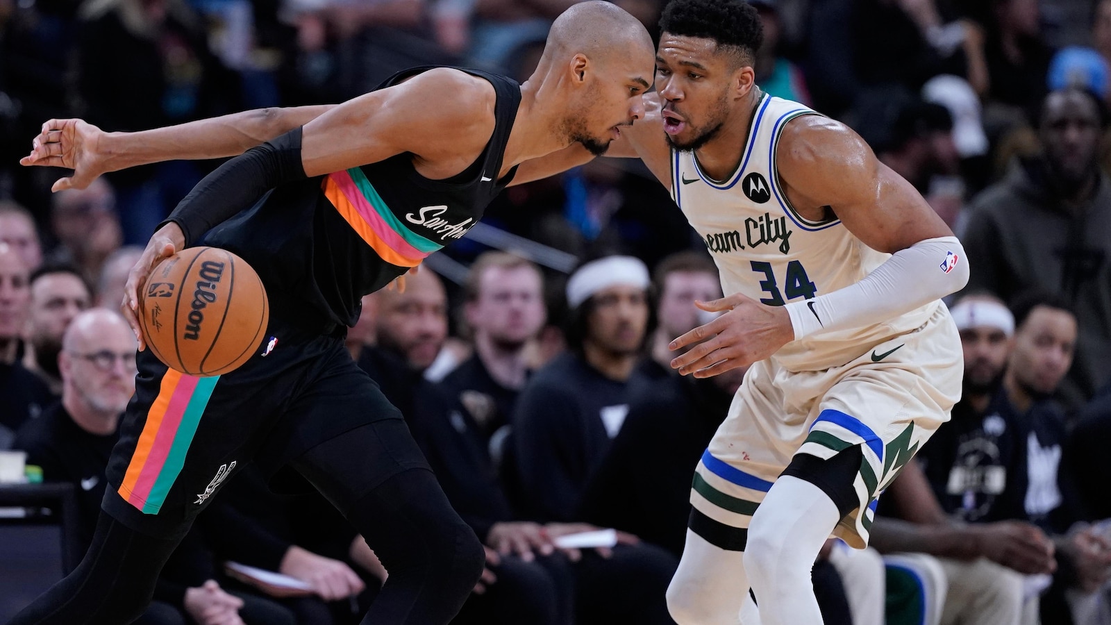 Wembanyama shaves head, shines brightly in leading Spurs past Antetokounmpo, Bucks