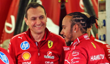 Lewis Hamilton and his Ferrari Race engineer for 2025 Ricciardo Adami