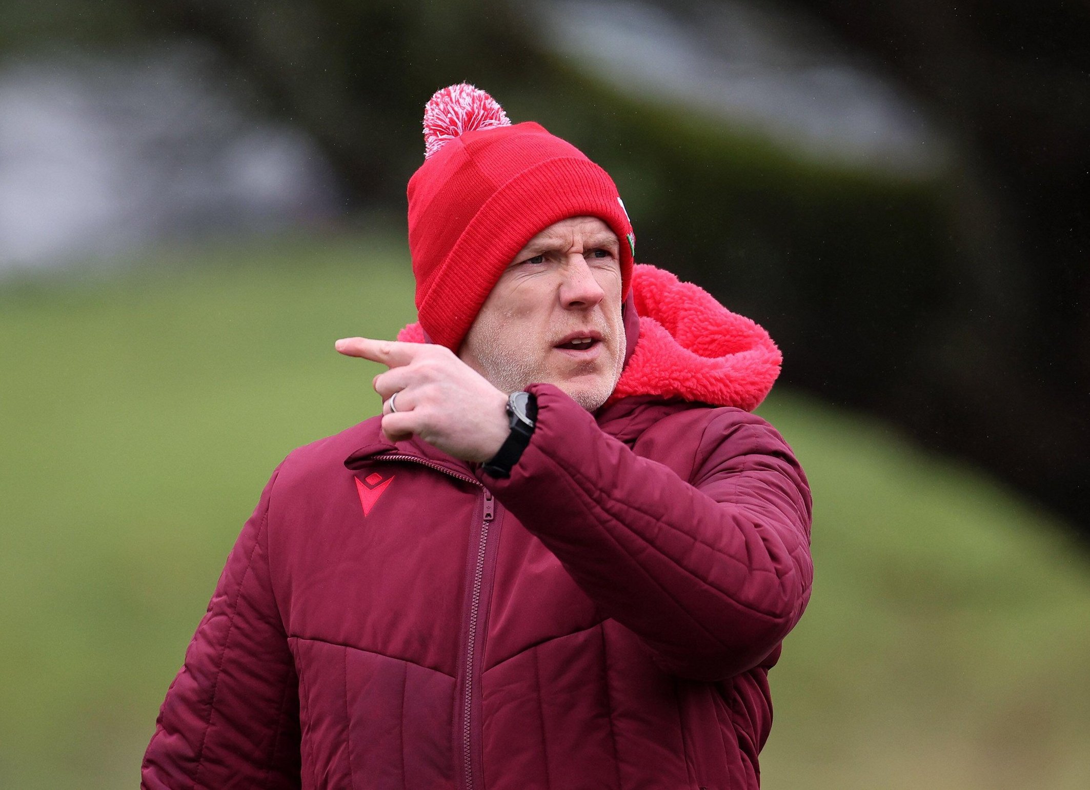 Cardiff, UK. 03rd Feb, 2026. Steve Tandy, the head coach of Wales rugby team looks on. Wales rugby Six nations squad training at the Vale Resort in Hensol, Vale of Glamorgan on Tuesday 3rd February 2026. pic by Andrew Orchard/ Alamy Live News