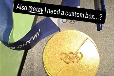 Breezy Johnson's Instagram post about her broken Winter Olympic gold medal.