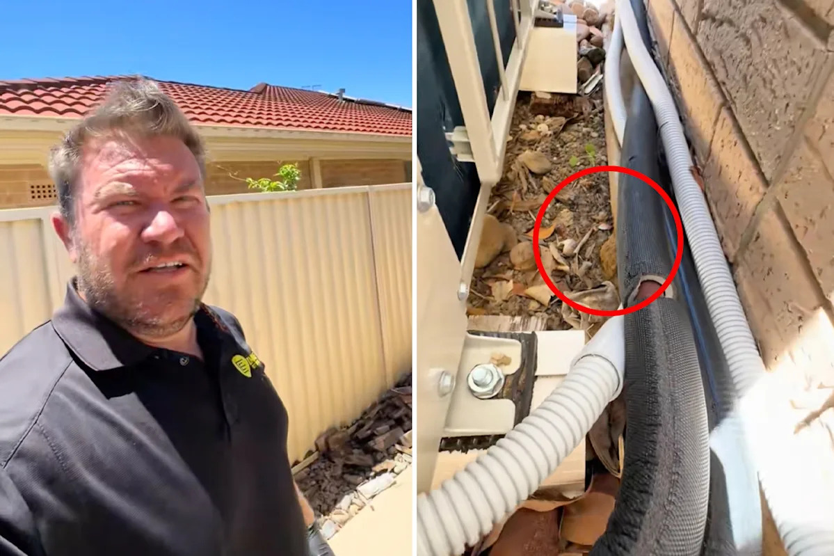 Tradie's sinister find behind air conditioning unit exposes common household issue costing 'thousands'