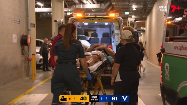 The Blues and their fans had to watch Weitering be taken to hospital early in the match.