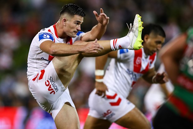 Daniel Atkinson pictured during a practice match with St George Illawarra.