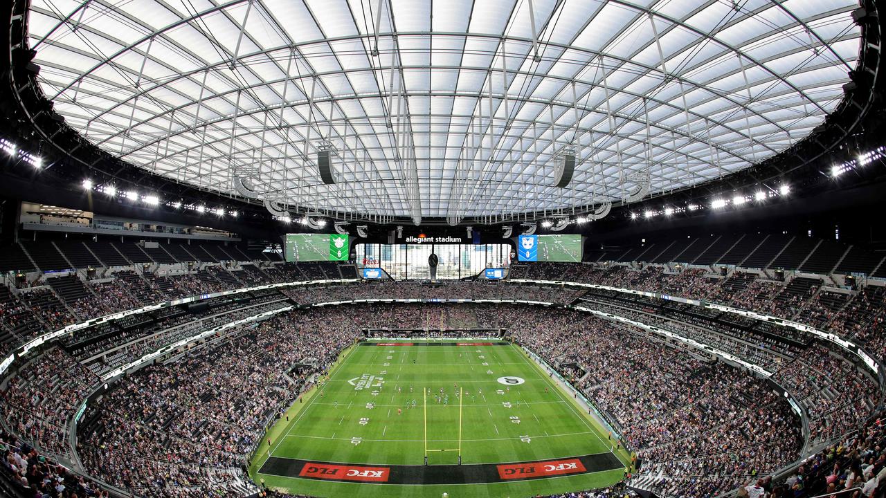 US media urge NRL to play whole Round 1 in Las Vegas, Peter V’landys, Knights vs Cowboys, Bulldogs vs Dragons