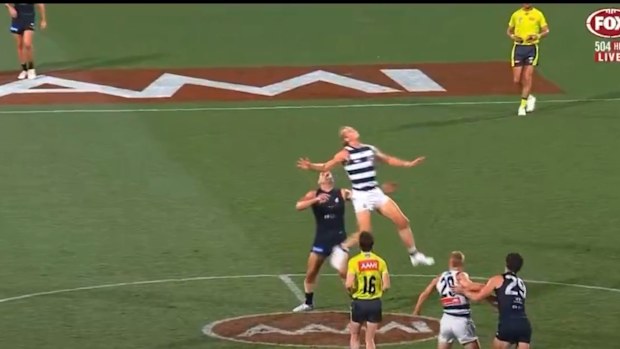 The free kick paid against Pittonet for crossing the centre line.