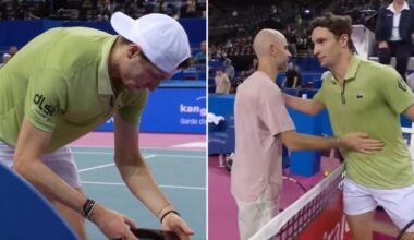 Ugo Humbert loses after suddenly stopping second-round match to pick up phone at Open Occitanie