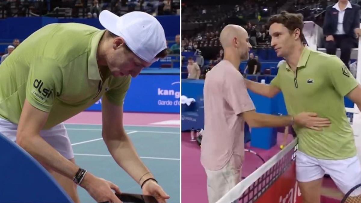 Ugo Humbert loses after suddenly stopping second-round match to pick up phone at Open Occitanie
