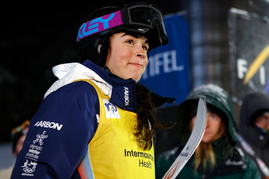 Jakara Anthony looks on during a World Cup event.