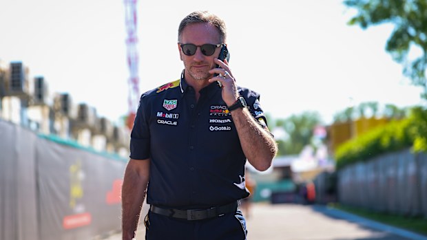 IMOLA, ITALY - MAY 17: Red Bull Racing CEO and Team Principal Christian Horner walks in the paddock during qualifying ahead of the F1 Grand Prix of Emilia-Romagna at Autodromo Internazionale Enzo e Dino Ferrari on May 17, 2025 in Imola, Italy. (Photo by Kym Illman/Getty Images)