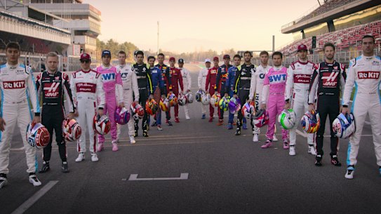 The cast of Drive to Survive.