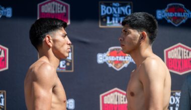 Mujeres Brewhouse holds weigh-in for No Boxing No Life’s main fight and co-events – The Daily Aztec