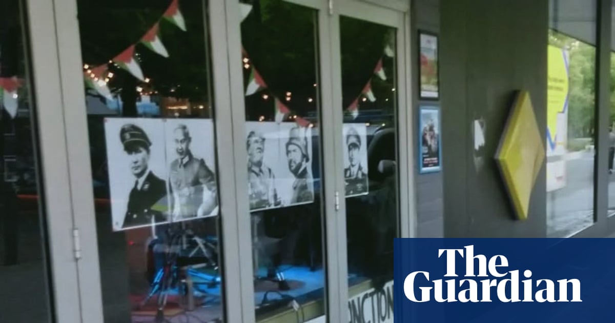 Police seize art posters depicting Trump, Putin and Netanyahu in Nazi uniforms from Canberra bar | Canberra