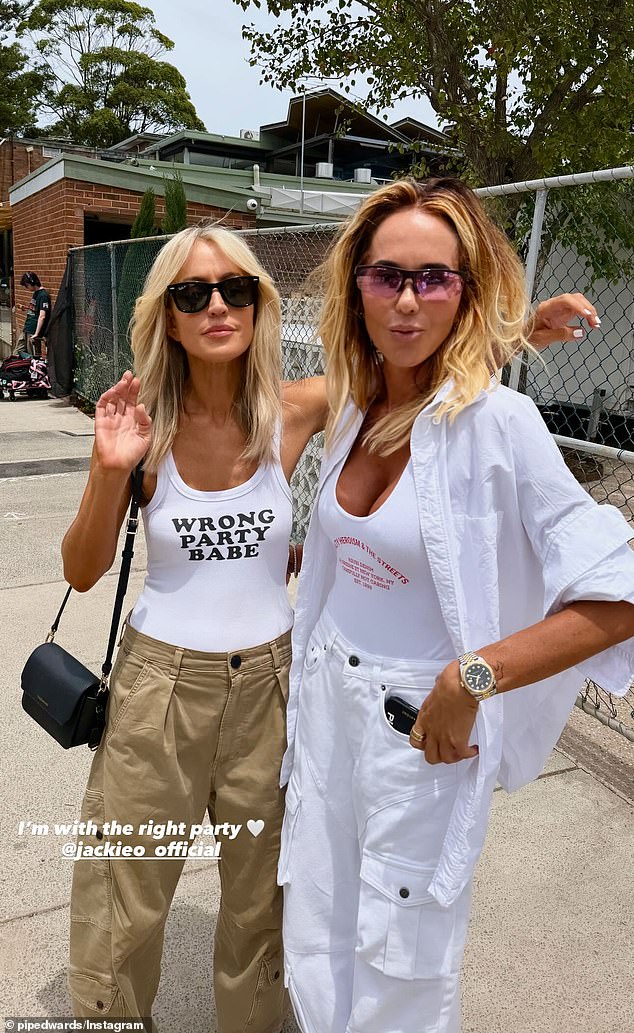 While Jackie has embraced a more glamorous Eastern Suburbs social life hanging out with the likes of Pip Edwards (both pictured), Kyle insisted that there is no divide