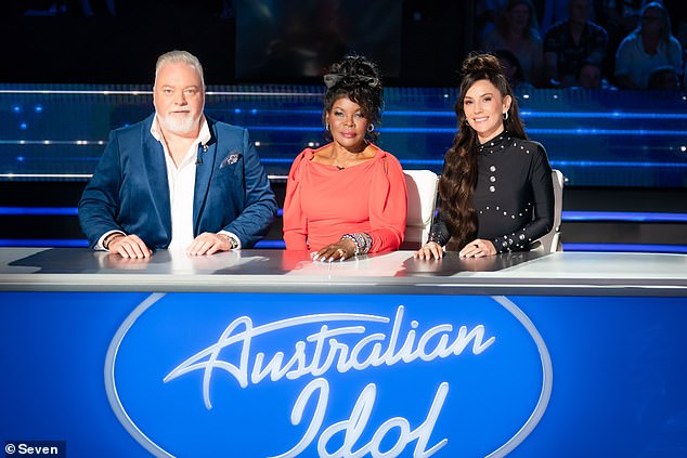 Decades after first appearing on Idol, Kyle believes the music industry has changed beyond recognition and not always for the better. Pictured alongside Marcia Hines and Amy Shark