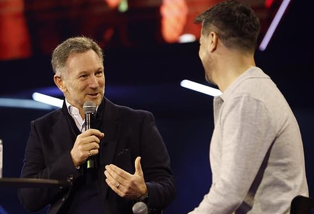 Christian Horner, pictured speaking at the European Motor Show in Dublin on Saturday, broke his silence on his Red Bull exit and desire to return to Formula One