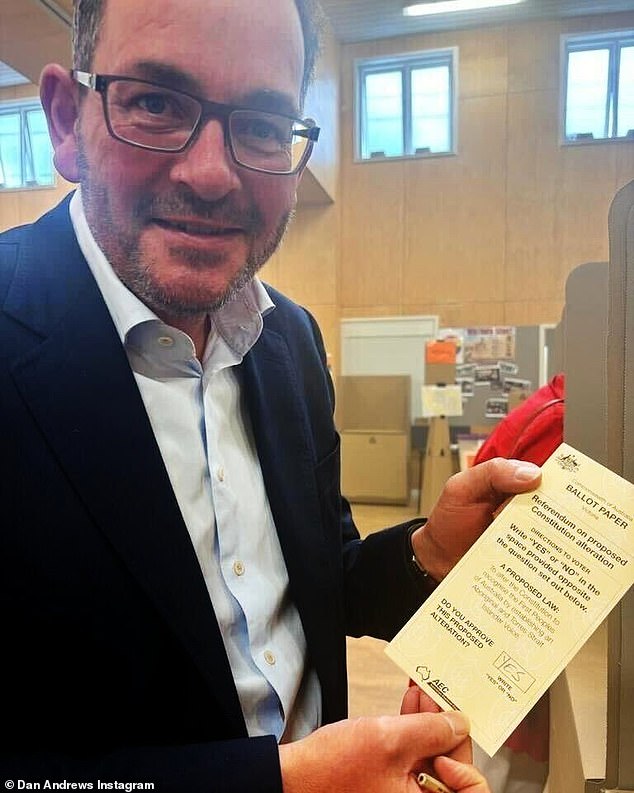 Dan Andrews' last public post to social media in October 23, 2024 - voting Yes to the Voice to Parliament