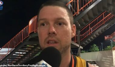 Trent Melville played for the Nightcliff Tigers in the NT AFL competition before a head clash ended his footy playing days