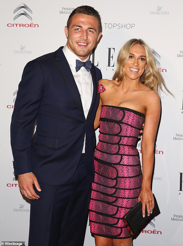 Phoebe and her ex-husband Sam Burgess are pictured in October 2014 in Sydney