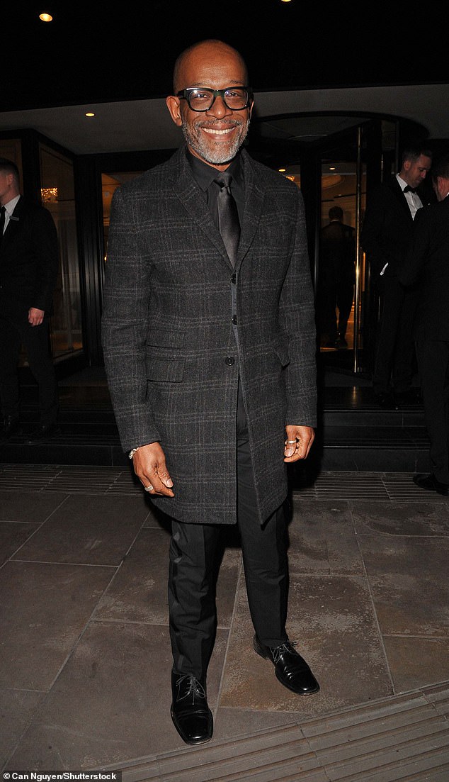 BAFTA TV Award winner Lennie James, who starred in Mr Loverman, opted for a grey glen check coat