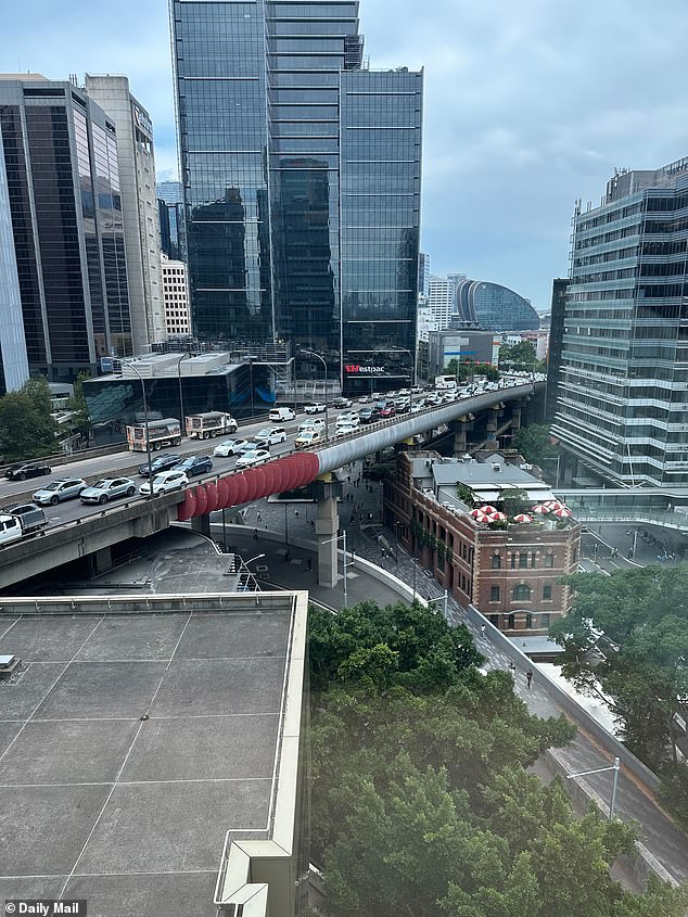 The incident has caused a pile-up in Sydney's CBD (pictured)