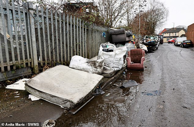 Mattresses, rubble and furniture are all tipped on the streets, with clearances by the council infrequent according to residents