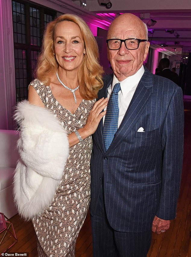 Jerry Hall and Rupert Murdoch in 2016