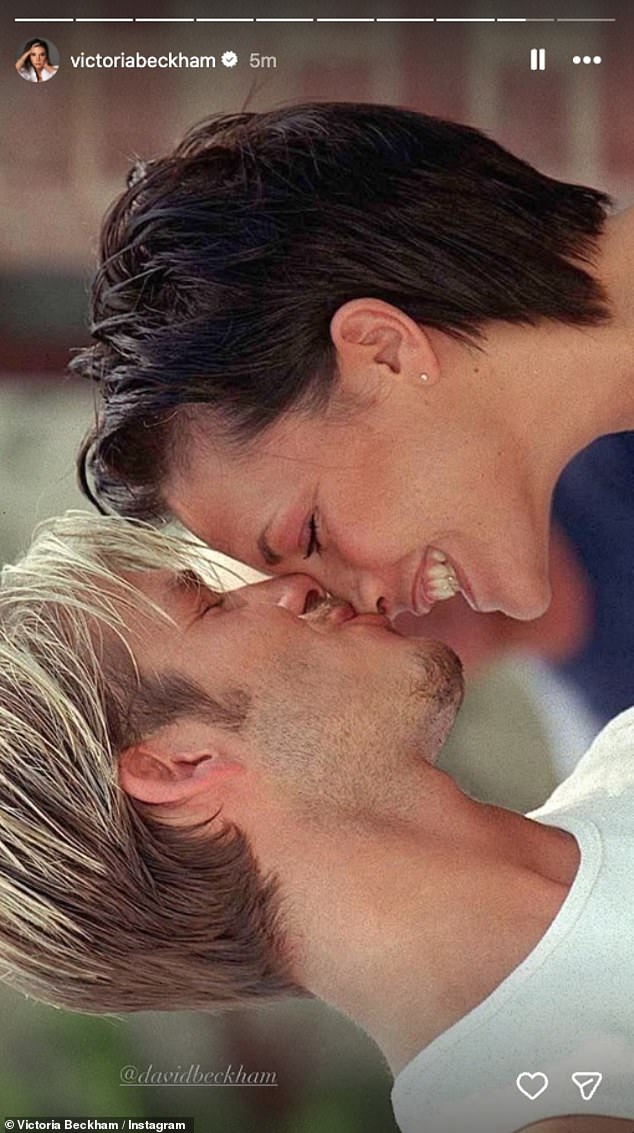 Taking to her Stories Victoria shared another throwback snap of the couple