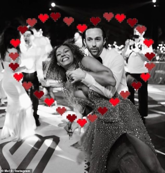 Mel B and husband Rory McPhee were another couple celebrating their first Valentine's Day as husband and wife after tying the knot last September