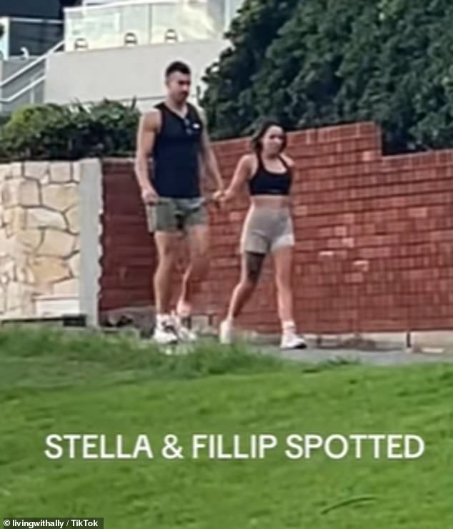 A fan-captured video was also uploaded to TikTok on Wednesday, showing the happy couple walking hand-in-hand in Cronulla recently