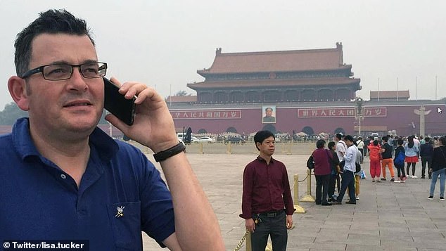 The meeting came just a month after Andrews' controversial visit to China (pictured)