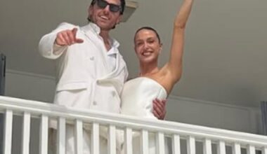 Sydney socialite Warren Ginsberg has tied the knot with his fiancée, Casey James. (Pictured)