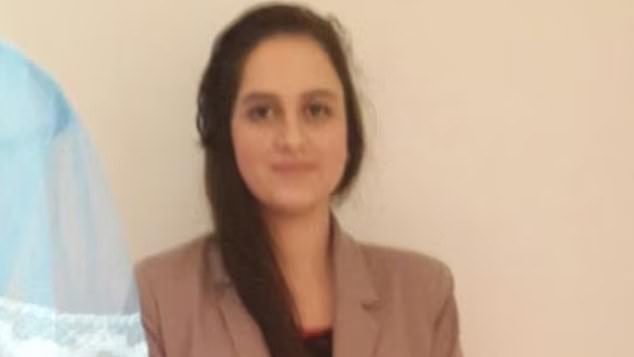 Kirsty Rosse-Emile is pictured before she moved to Syria with her IS fighter husband Nabil Kadmiry