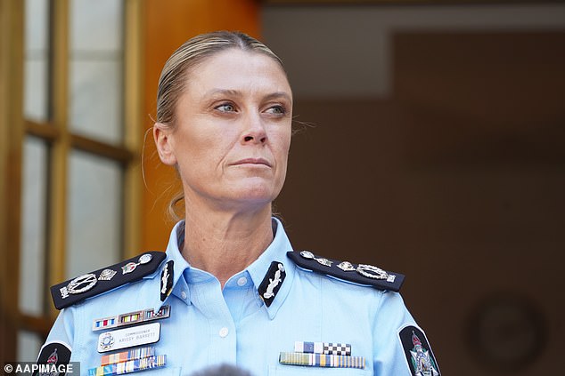 Pictured: The Australian Federal Police Commissioner Krissy Barrett