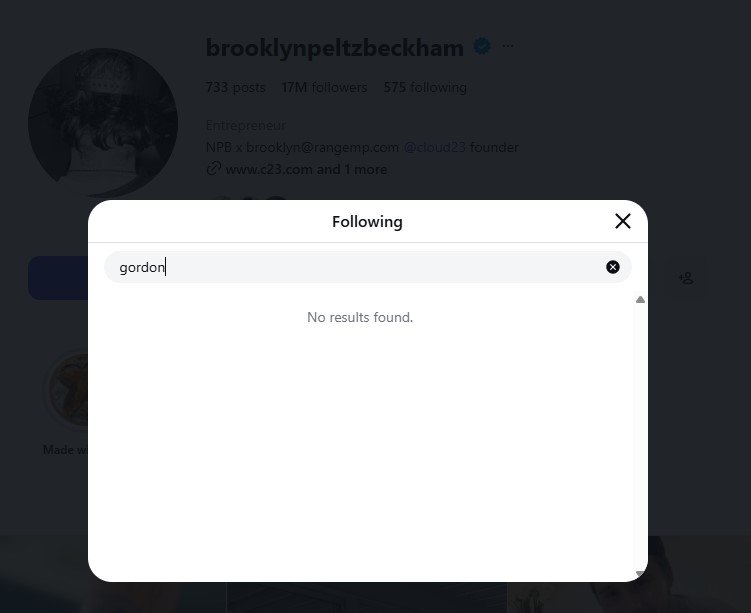 Brooklyn Beckham has unfollowed his father’s close friend Gordon Ramsay.