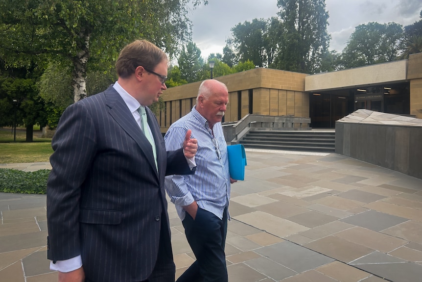 Stephen Noga outside the court.