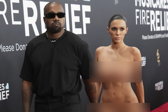 Ye (Kanye West) and Bianca Censori at last year’s Grammy Awards.