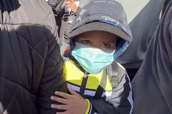 Australian families at al-Roj refugee camp begin their journey home. 