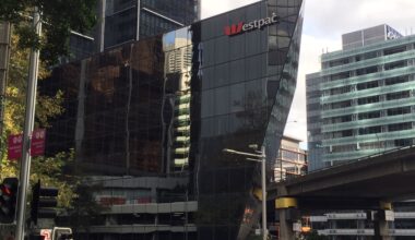 Westpac HQ office with branding
