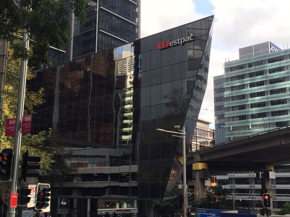 Westpac HQ office with branding