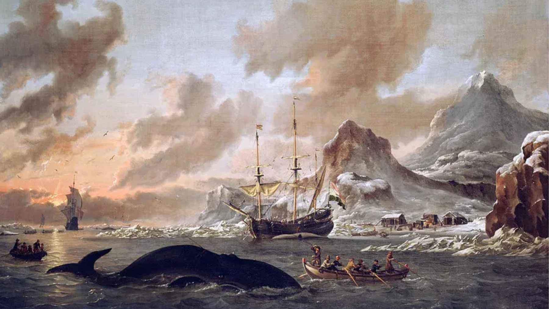 Ruins of a 17th-century whaling station in Svalbard where stranded sailors survived the Arctic winter of 1630