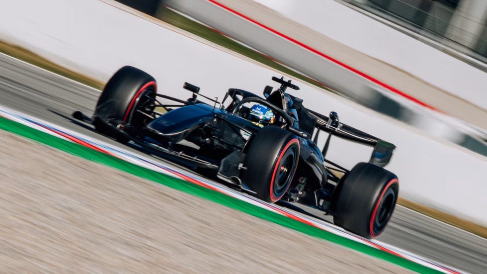 formula racing car on a racetrack