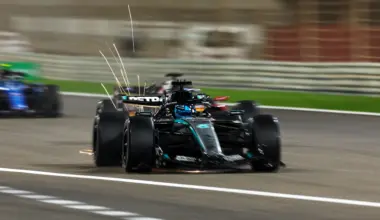 BAHRAIN, BAHRAIN - FEBRUARY 20: George Russell of Great Britain and Mercedes AMG Petronas F1 Team