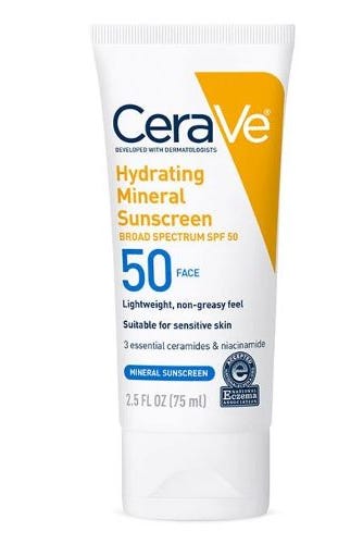 Hydrating Mineral Sunscreen Face Lotion SPF 50