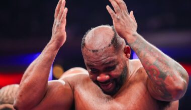 Jarrell Miller gets hairpiece punched off in fight vs Kingsley Ibeh, video