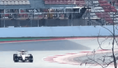 Audi 2026 Formula 1 car on racetrack corner