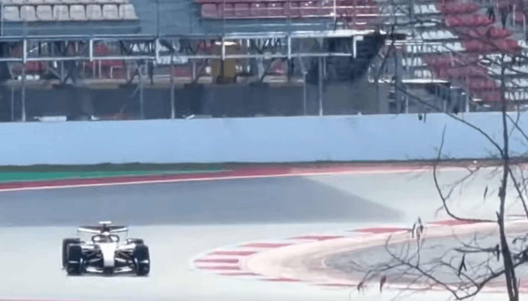 Audi 2026 Formula 1 car on racetrack corner