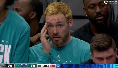 Hornets' Pat Connaughton sports blonde hair for fantasy punishment
