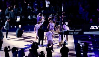 Phoenix, AZ Jan. 30, 2026:  The Lopes knock off Boise State 86-69 at Global Credit Union Arena. David Kadlubowski/GCU
